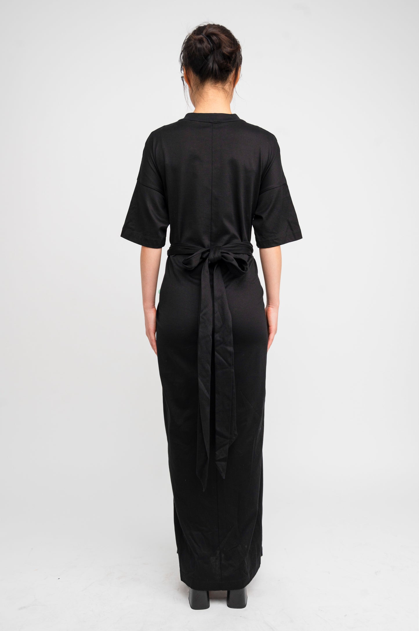 Mame Kurogouchi Jersey Black Dress
