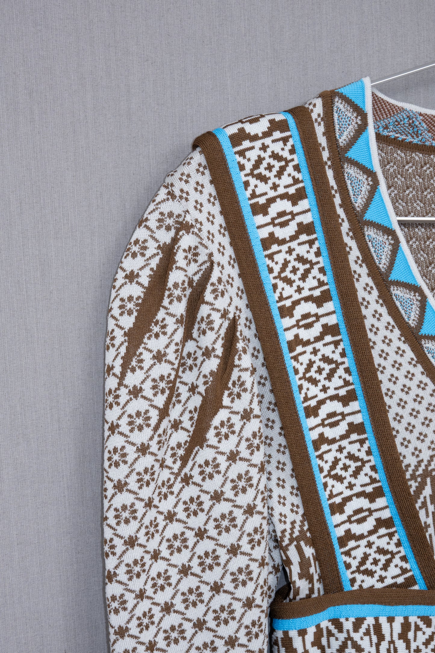 Mame Kurogouchi 2022AW Fair Isle Knitted Dress