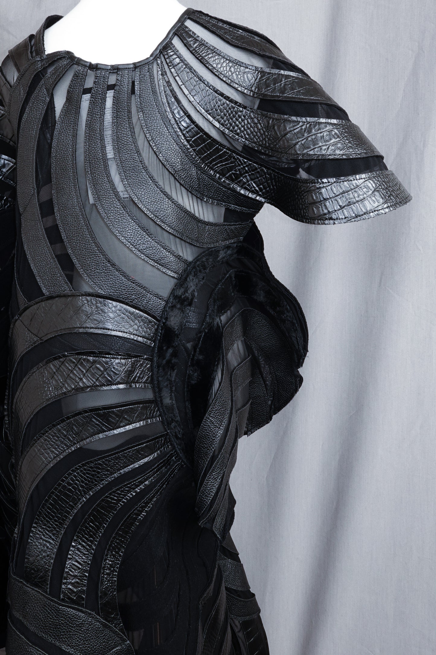 Junya Watanabe 2024AW Mixed-Material Panel Dress