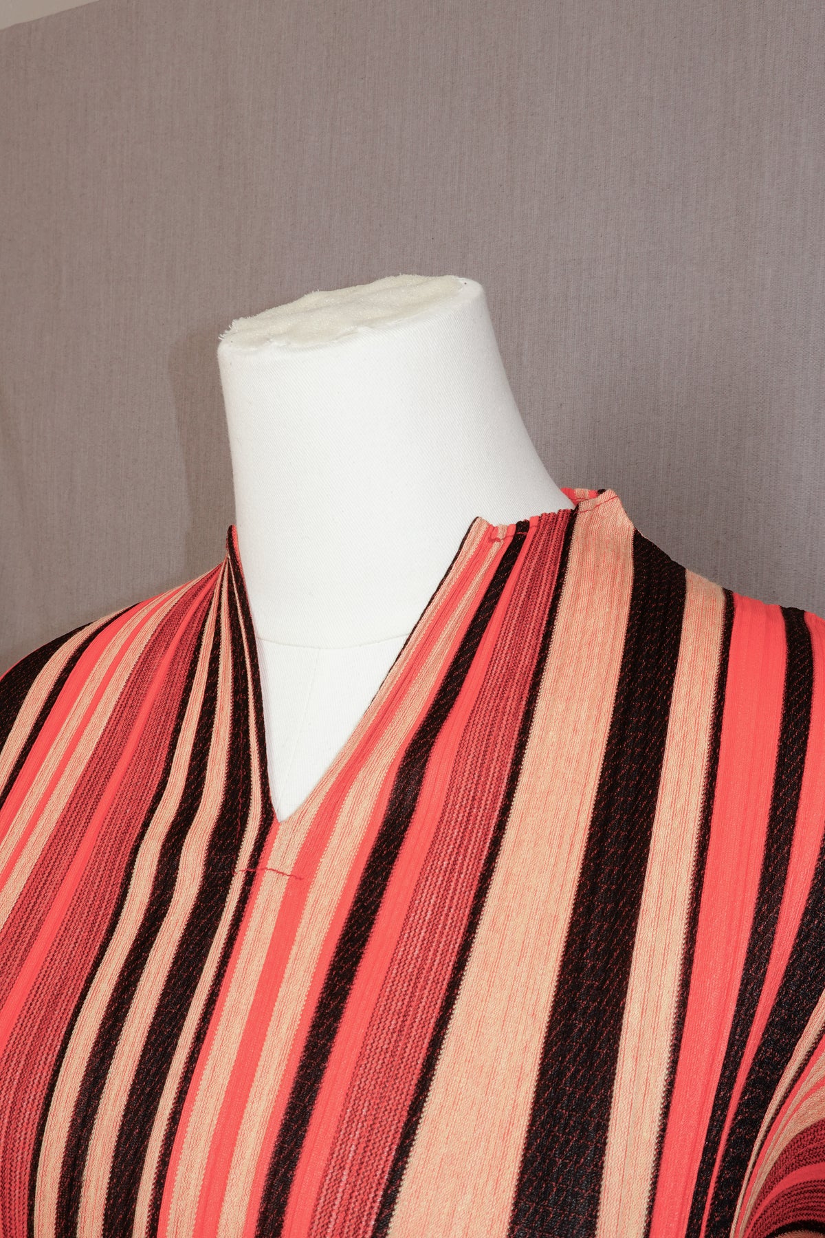Pleats Please Issey Miyake Slit Neckline Top