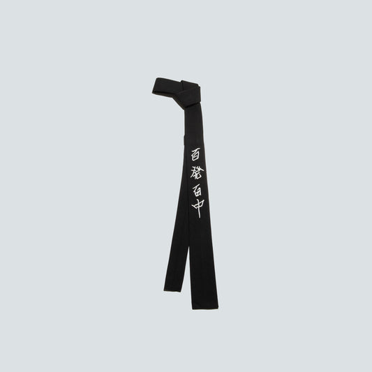Yohji Yamamoto Embroidered Tie"百発百中"