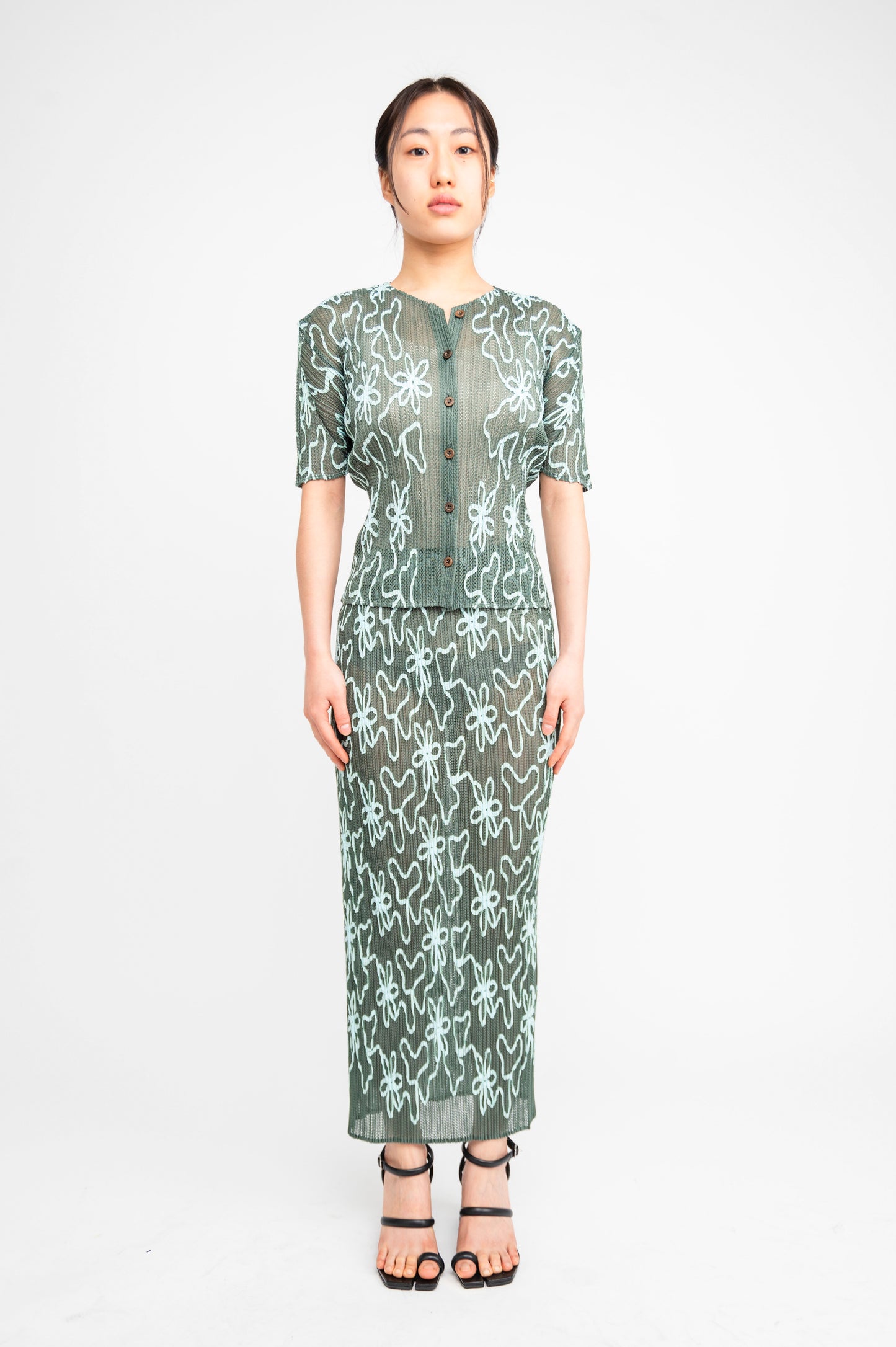 Issey Miyake Pleats Please Pleated Two Pieces Dress