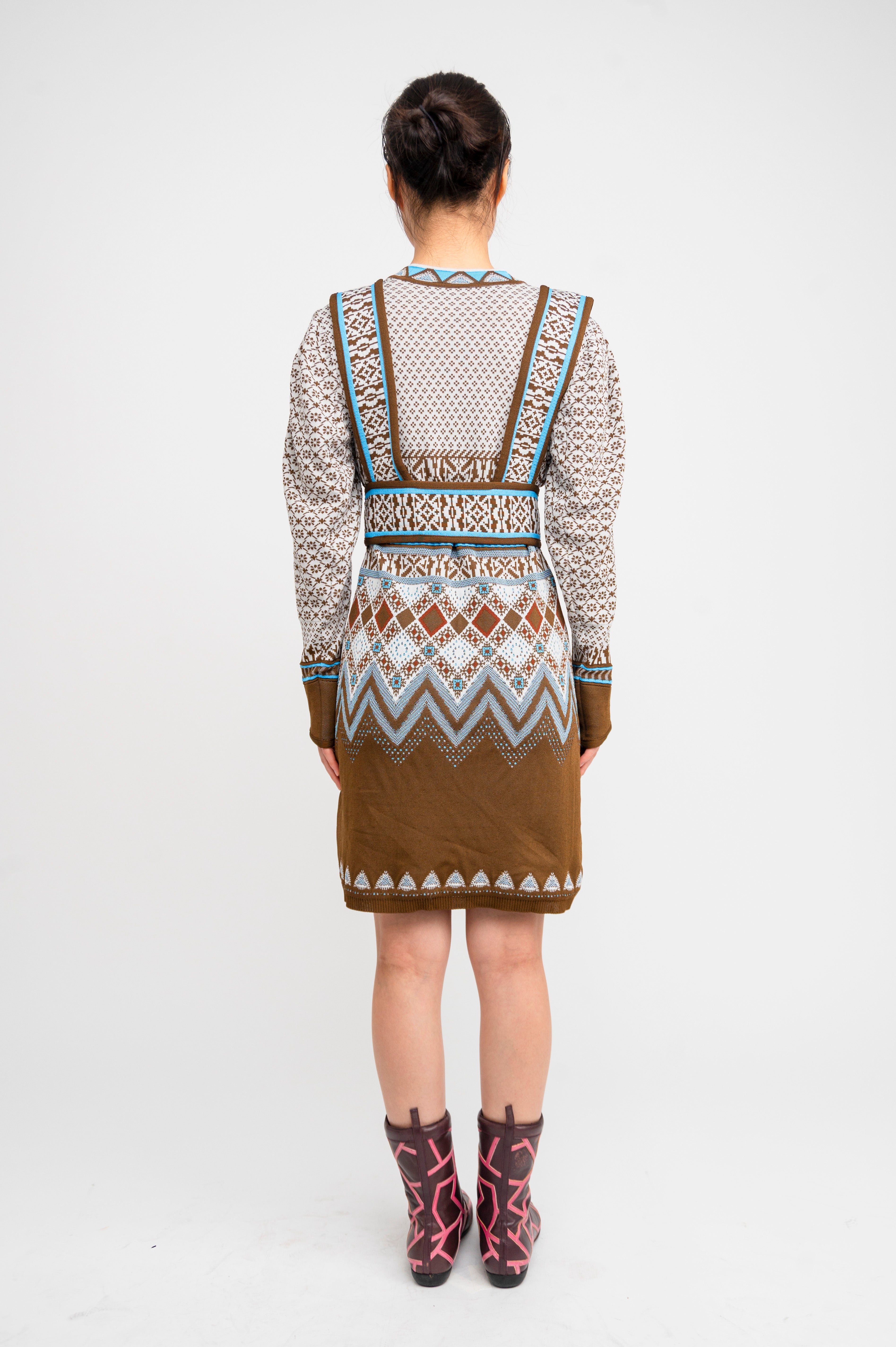 Mame Kurogouchi 22AW Fair Isle Knitted Dress – MARU