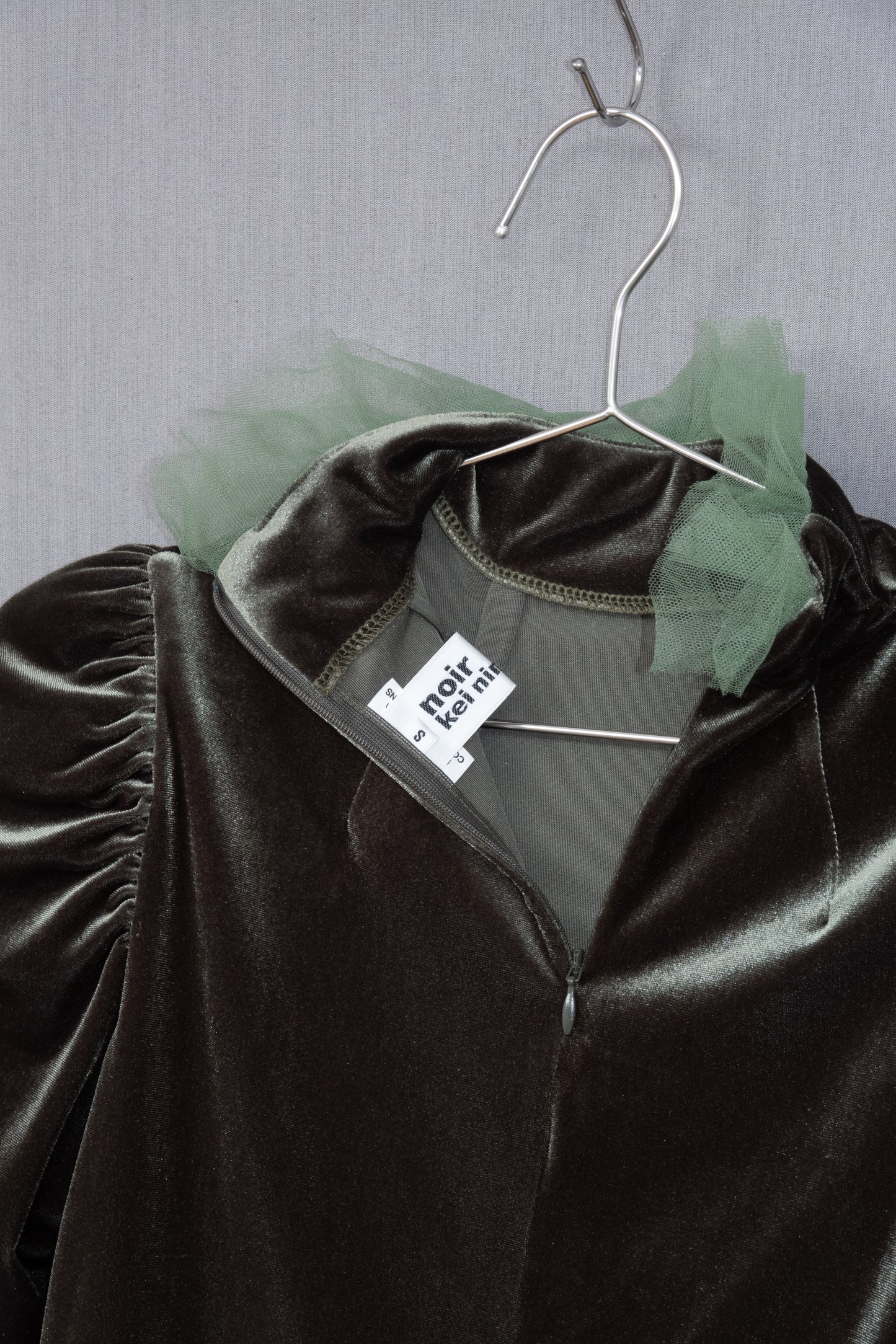 Noir Kei Ninomiya 2024AW Velor Tulle Shirt