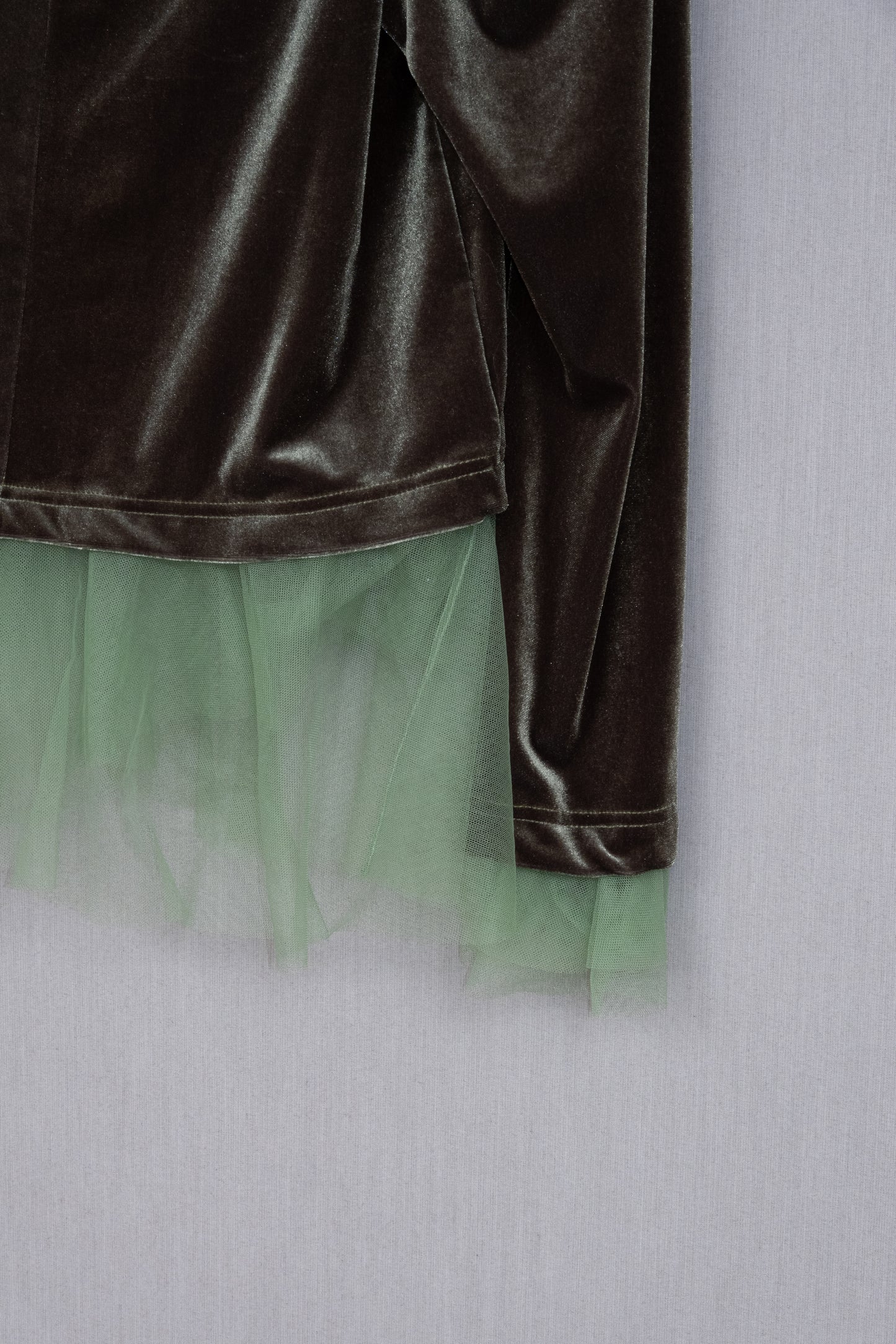 Noir Kei Ninomiya 2024AW Velor Tulle Shirt