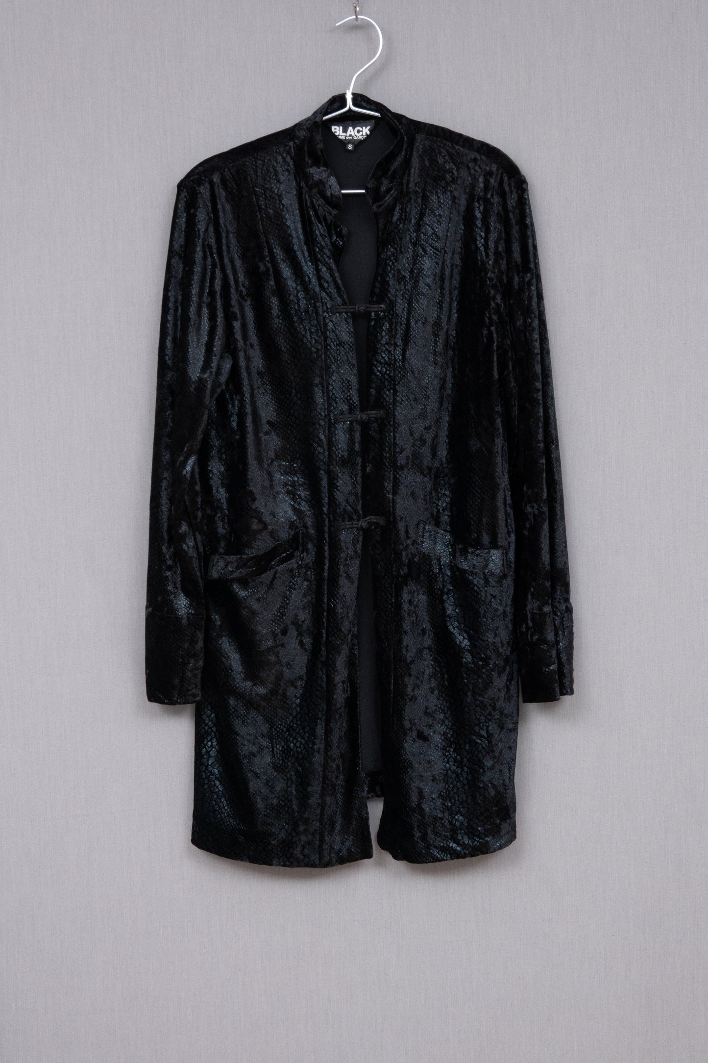 Comme des Garçons BLACK Python-Pattern Velour-Effect Gown