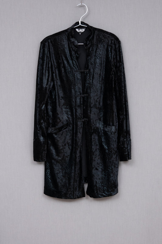 Comme des Garçons BLACK Python-Pattern Velour-Effect Gown
