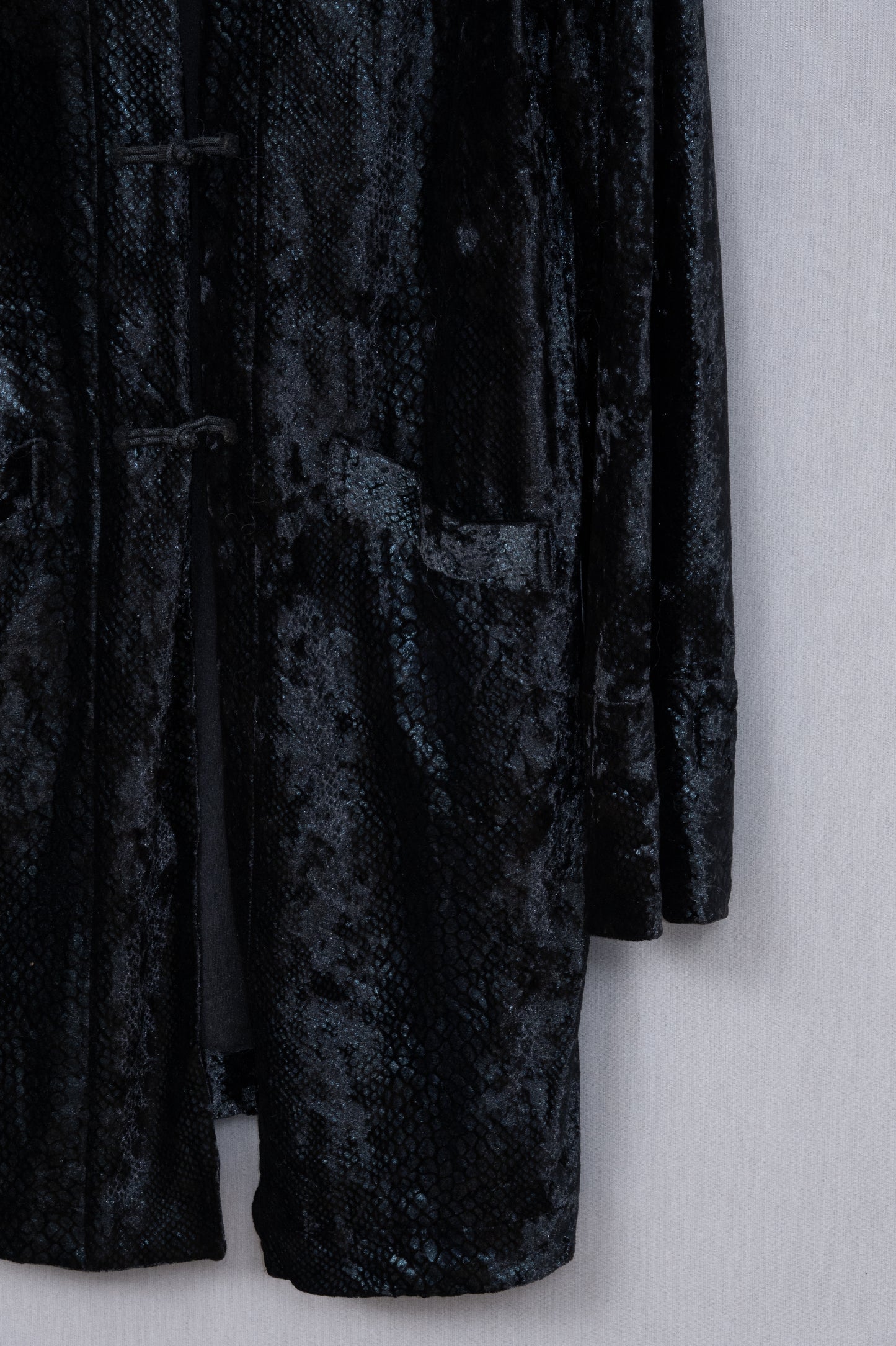 Comme des Garçons BLACK Python-Pattern Velour-Effect Gown