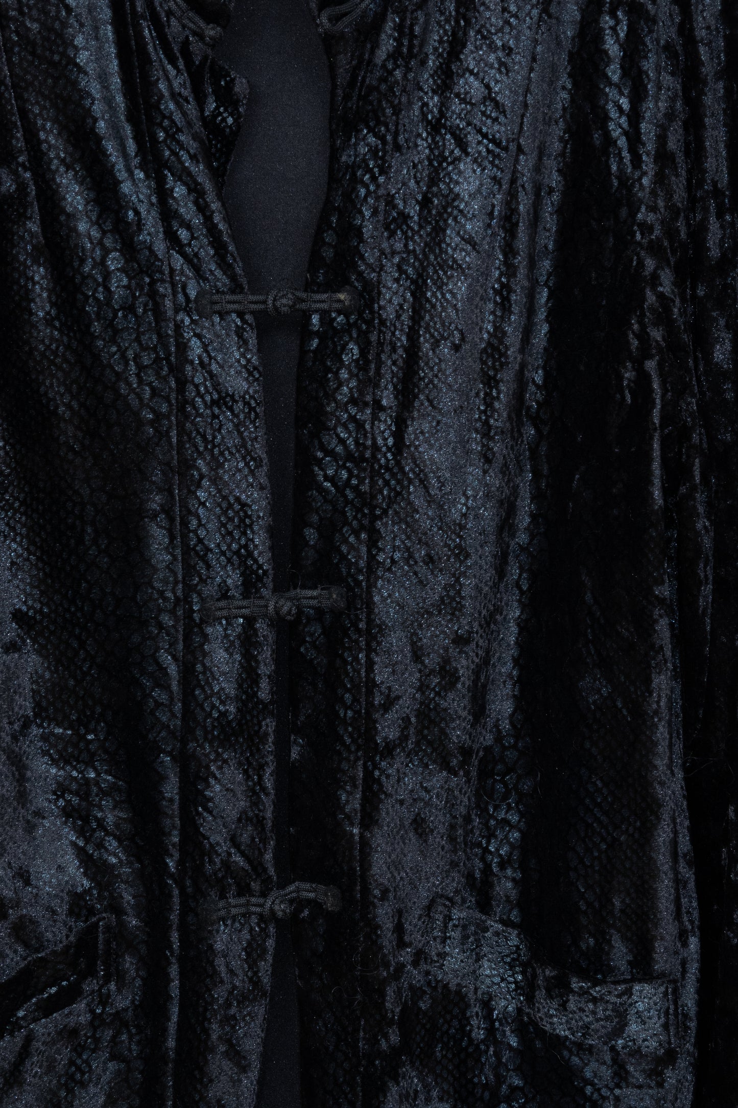 Comme des Garçons BLACK Python-Pattern Velour-Effect Gown