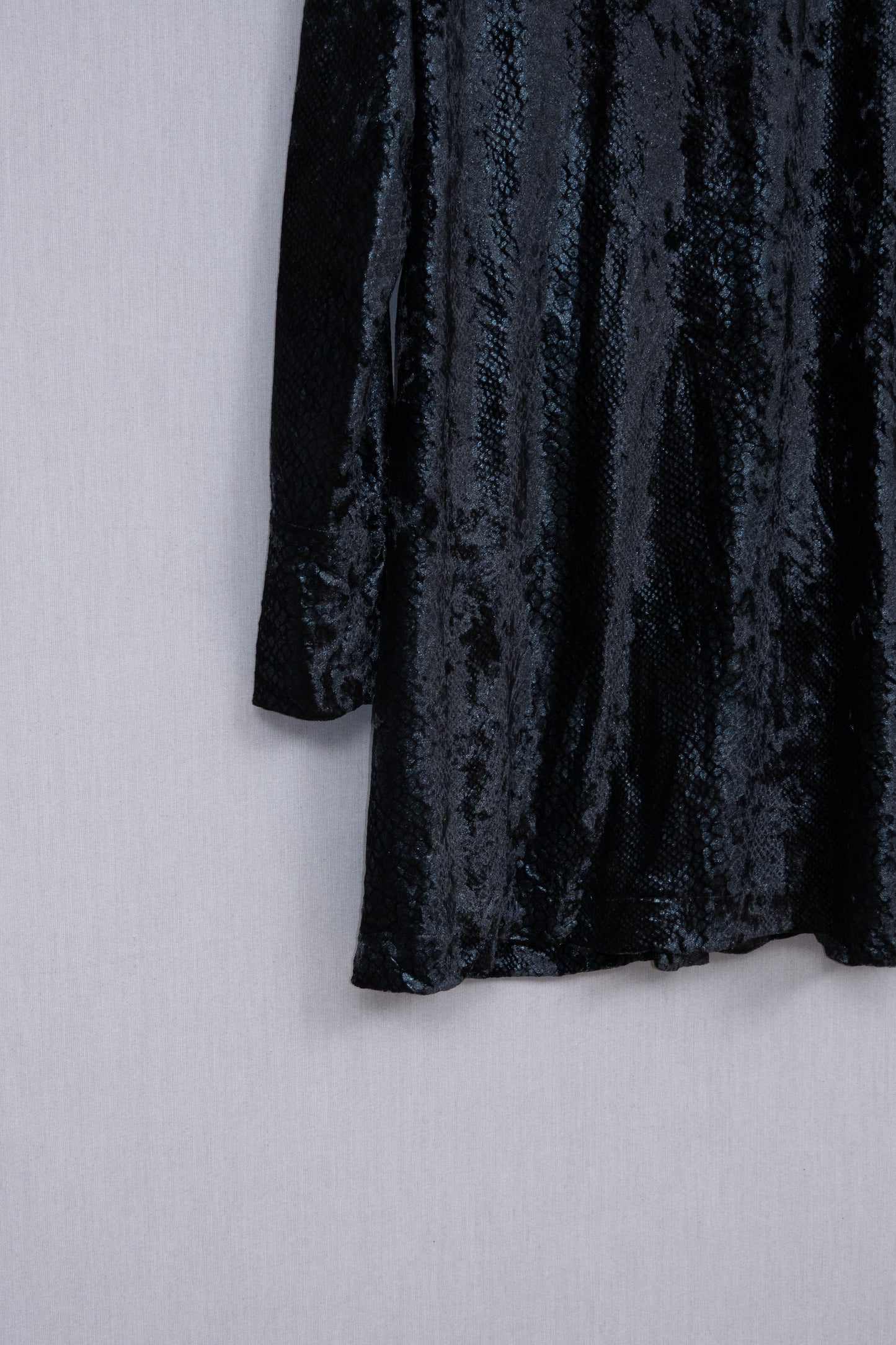Comme des Garçons BLACK Python-Pattern Velour-Effect Gown