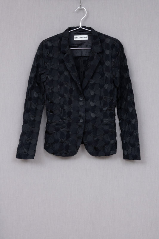 Issey Miyake Embossed Finish Tailored Jacket