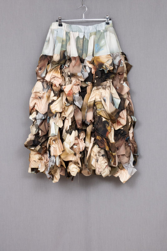 Comme des Garçons 2024SS  Midi Skirt with Face Print