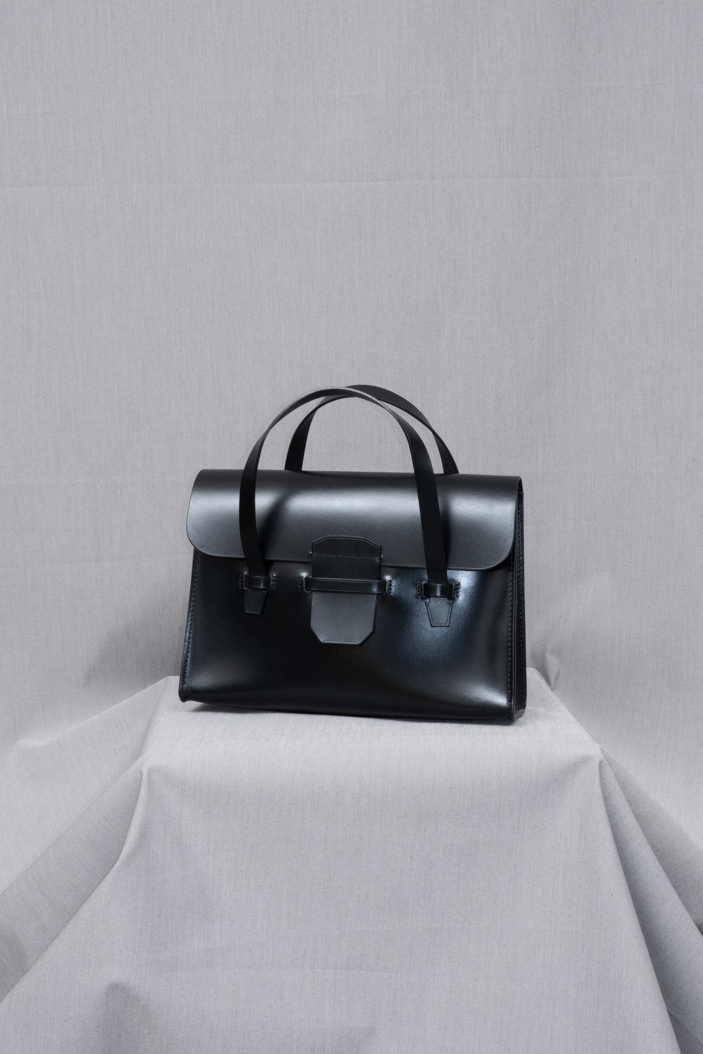Comme des Garçons  2024SS Leather Handbag - Black Cowhide School Tote