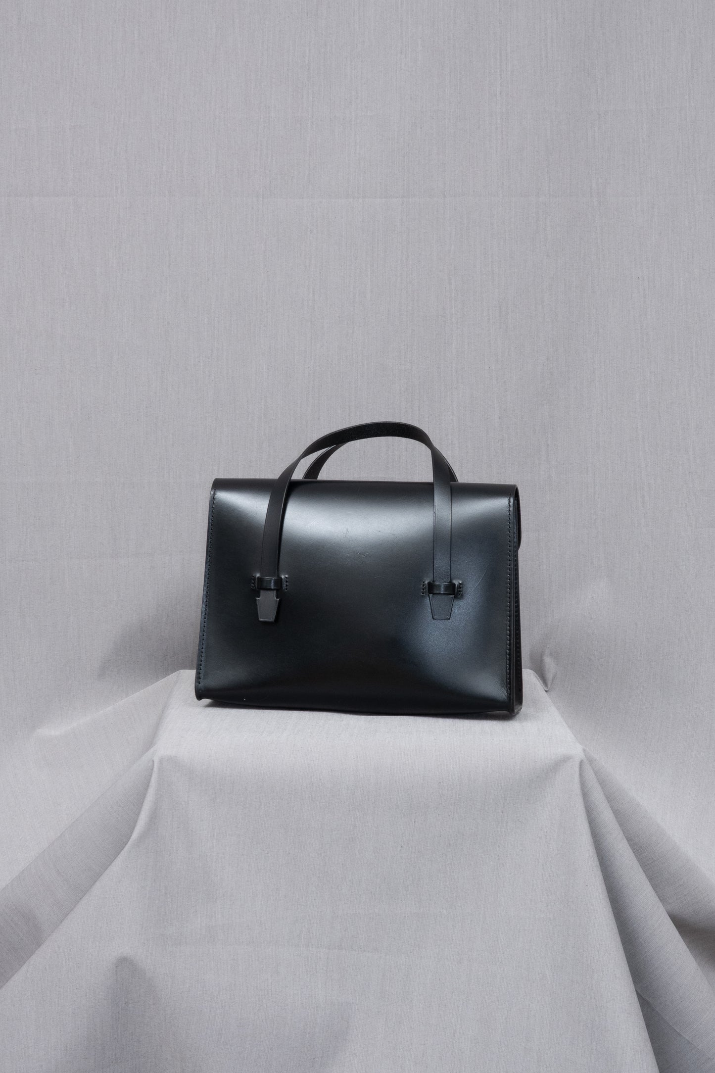Comme des Garçons  2024SS Leather Handbag - Black Cowhide School Tote