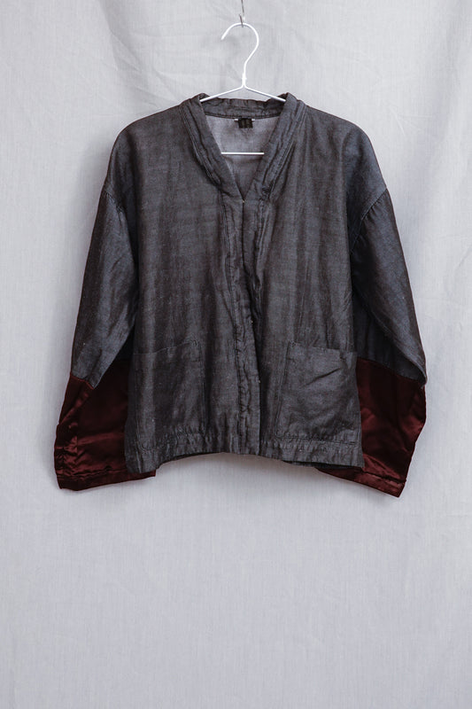 Comme des Garçons Comme des Garçons 2021SS Different Material Docking Collarless Jacket