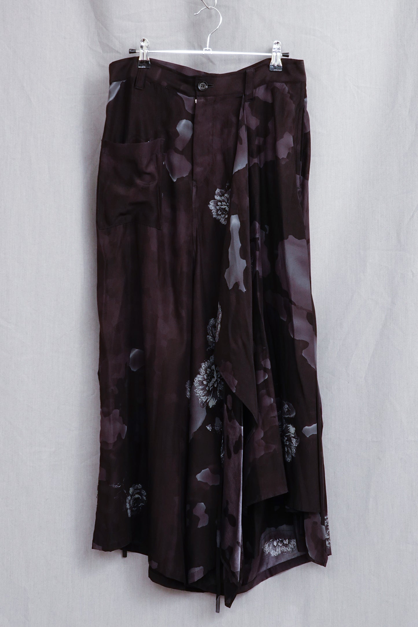 Yohji Yamamoto Floral Silk Pants