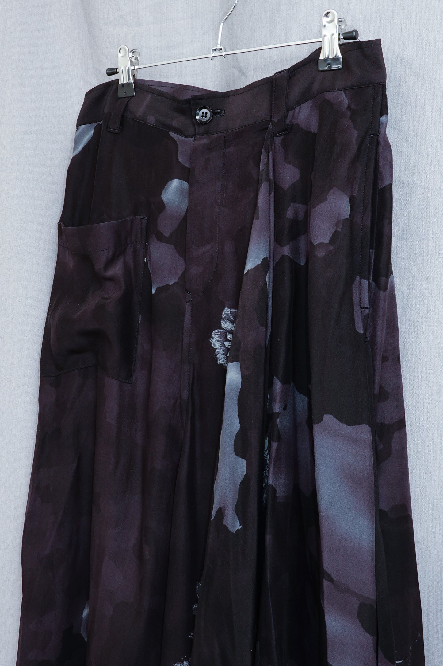Yohji Yamamoto Floral Silk Pants