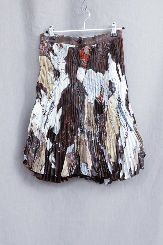 Issey Miyake Flared Pleated Skirt