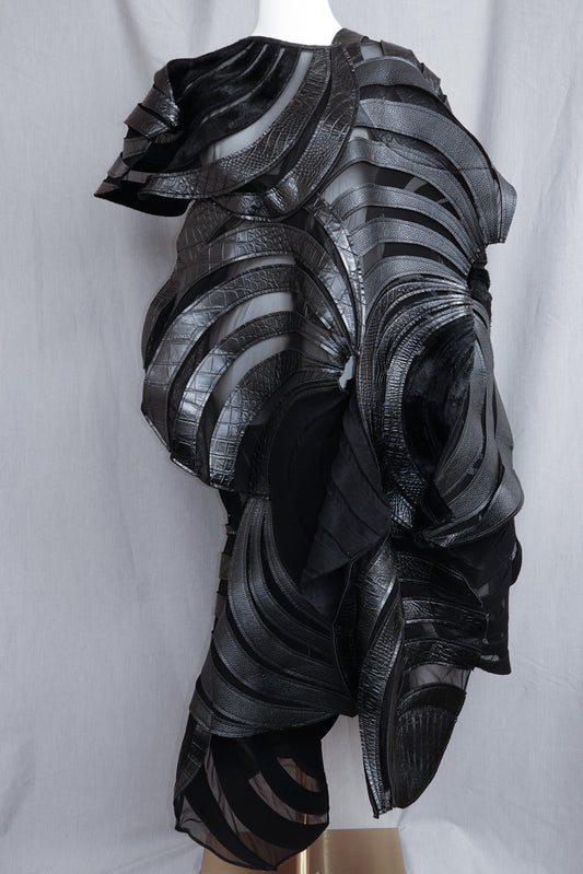 Junya Watanabe 2024AW Mixed-Material Panel Dress