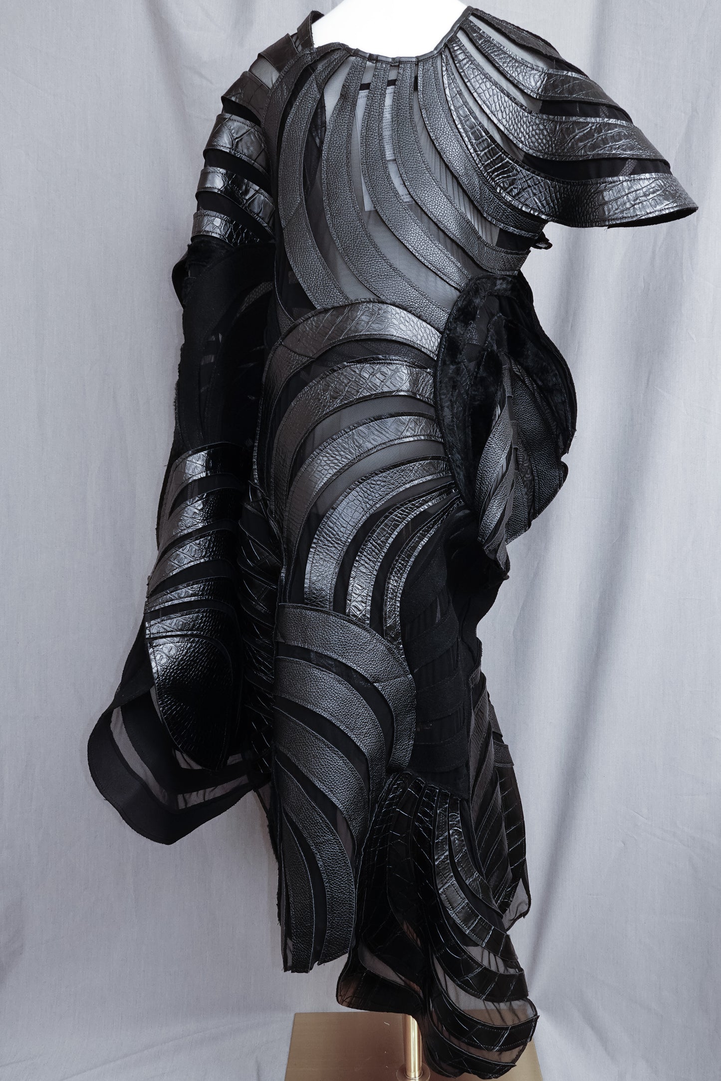 Junya Watanabe 2024AW Mixed-Material Panel Dress